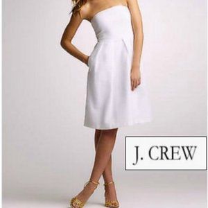 NWT J. Crew White Strapless Dress
